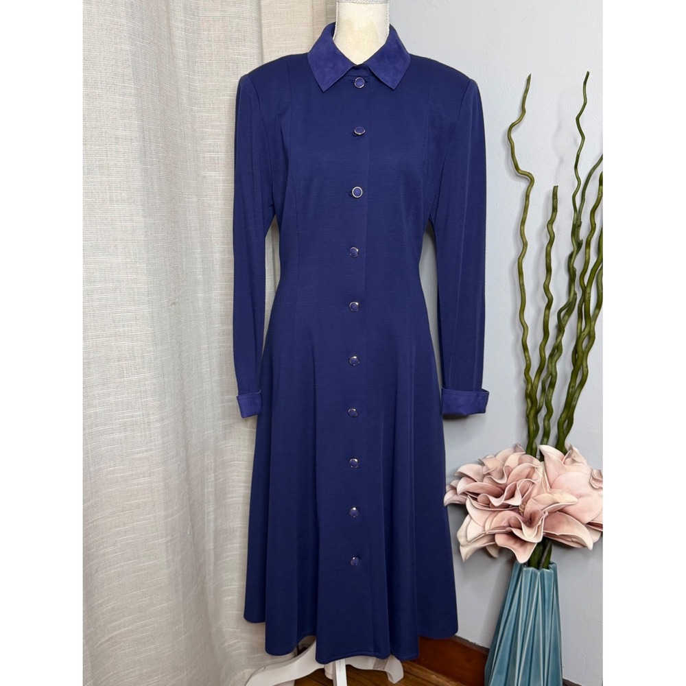 70s Vintage Ciao Ltd Princess Coat Button Front Wool Blend Faux Suede Women's 14